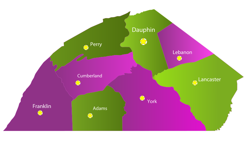 Harrisburg PA map